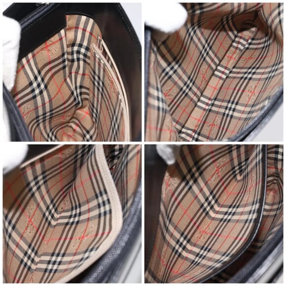 BURBERRY Shoulder Bag Leather Black Auth - Picture 15 of 16